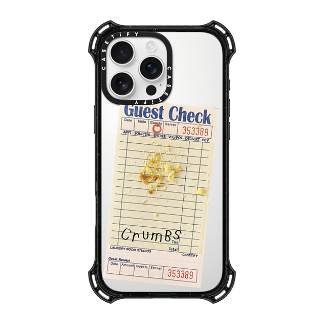 Laundry Room Studios x CASETiFY iPhone 16 Pro Max Case Black バウンスケース The Crumbs Case Laundry Room Studios x CASETiFY iPhone 16 Pro Max Case Black バウンスケース The Crumbs Case