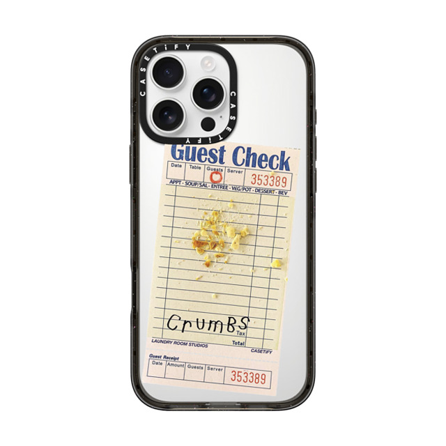 Laundry Room Studios x CASETiFY iPhone 16 Pro Max Case Black Impact Case MagSafe Compatible The Crumbs Case Laundry Room Studios x CASETiFY iPhone 16 Pro Max Case Black Impact Case MagSafe Compatible The Crumbs Case