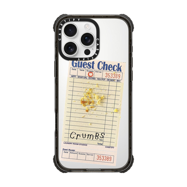 Laundry Room Studios x CASETiFY iPhone 16 Pro Max Case Black ウルトラ インパクトケース MagSafe 対応 The Crumbs Case Laundry Room Studios x CASETiFY iPhone 16 Pro Max Case Black ウルトラ インパクトケース MagSafe 対応 The Crumbs Case
