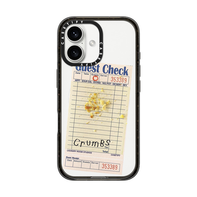 Laundry Room Studios x CASETiFY iPhone 16 Case Black Impact Case MagSafe Compatible The Crumbs Case Laundry Room Studios x CASETiFY iPhone 16 Case Black Impact Case MagSafe Compatible The Crumbs Case
