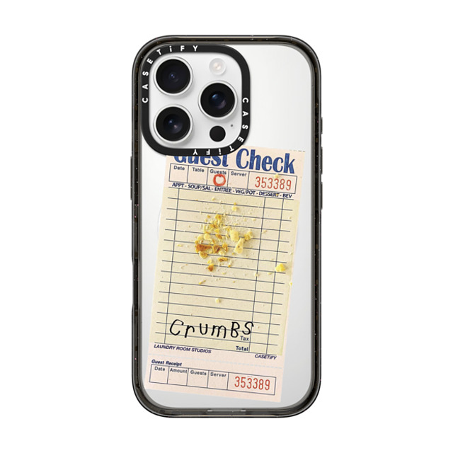 Laundry Room Studios x CASETiFY iPhone 16 Pro Case Black Impact Case MagSafe Compatible The Crumbs Case Laundry Room Studios x CASETiFY iPhone 16 Pro Case Black Impact Case MagSafe Compatible The Crumbs Case