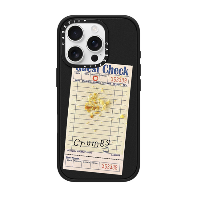 Laundry Room Studios x CASETiFY iPhone 16 Pro Case Matte Black Impact Case The Crumbs Case Laundry Room Studios x CASETiFY iPhone 16 Pro Case Matte Black Impact Case The Crumbs Case