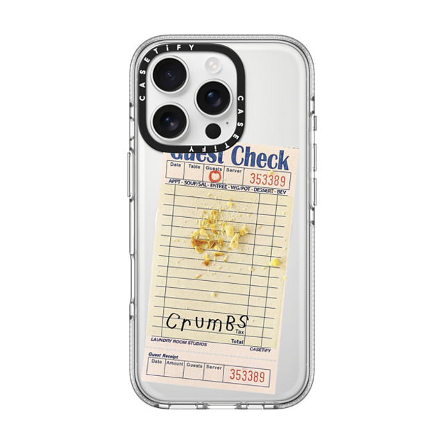 Laundry Room Studios x CASETiFY iPhone 16 Pro Case Clear Clear Case MagSafe Compatible The Crumbs Case Laundry Room Studios x CASETiFY iPhone 16 Pro Case Clear Clear Case MagSafe Compatible The Crumbs Case