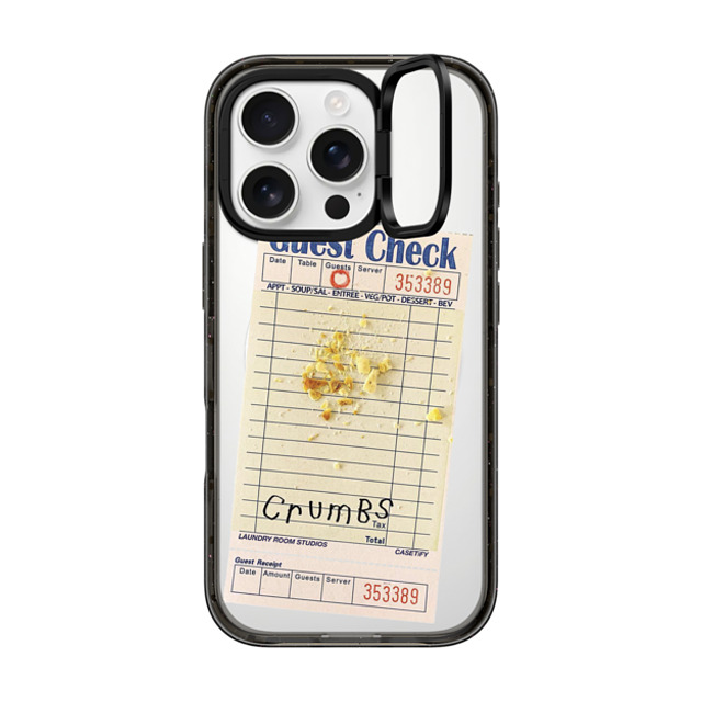 Laundry Room Studios x CASETiFY iPhone 16 Pro Case Black インパクトリングスタンドケース MagSafe対応 The Crumbs Case Laundry Room Studios x CASETiFY iPhone 16 Pro Case Black インパクトリングスタンドケース MagSafe対応 The Crumbs Case
