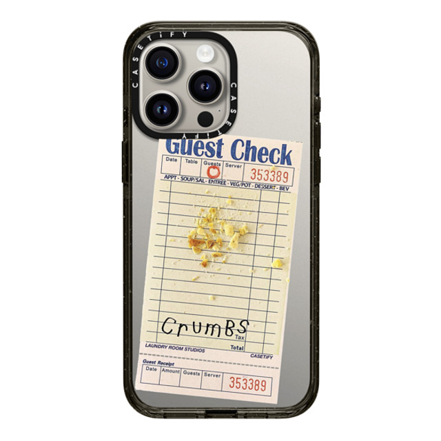 Laundry Room Studios x CASETiFY iPhone 15 Pro Max Case Black Impact Case MagSafe Compatible The Crumbs Case Laundry Room Studios x CASETiFY iPhone 15 Pro Max Case Black Impact Case MagSafe Compatible The Crumbs Case