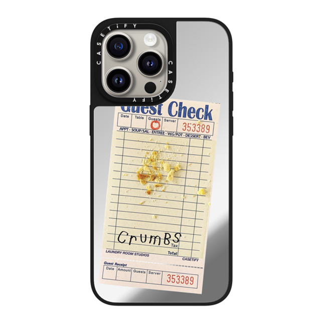Laundry Room Studios x CASETiFY iPhone 15 Pro Max Case Silver on Black ミラーケース MagSafe対応 The Crumbs Case Laundry Room Studios x CASETiFY iPhone 15 Pro Max Case Silver on Black ミラーケース MagSafe対応 The Crumbs Case