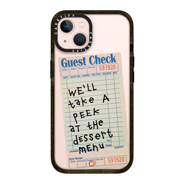 Laundry Room Studios x CASETiFY iPhone 13 ケース ブラック インパクトケース The Dessert Menu Case