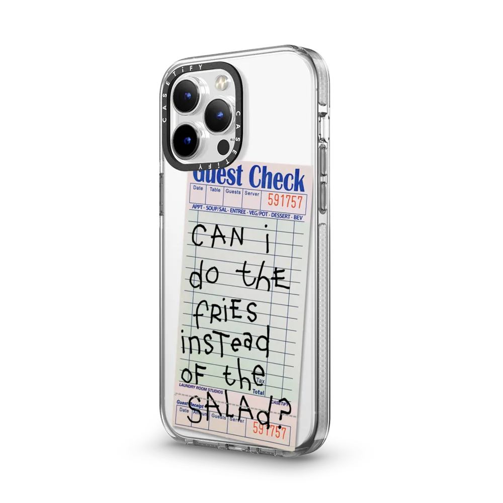 Clear iPhone 12 Pro Max Case MagSafe Compatible - The Fries Instead of Salad