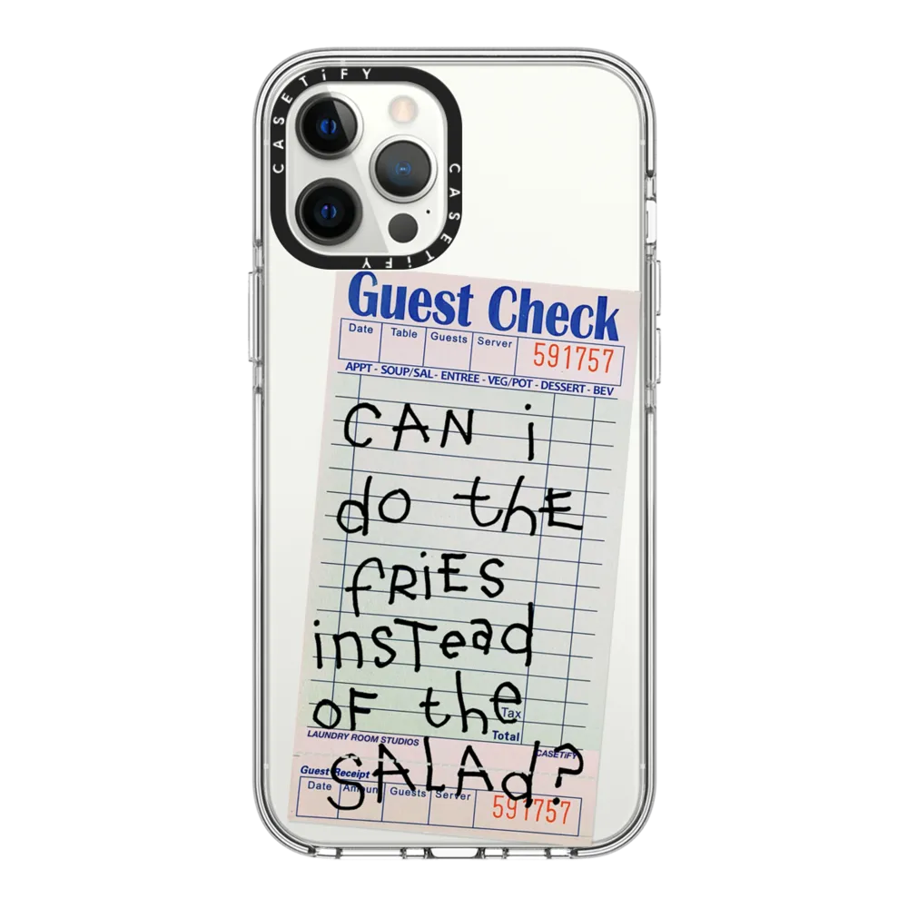 Clear iPhone 12 Pro Max Case MagSafe Compatible - The Fries Instead of Salad