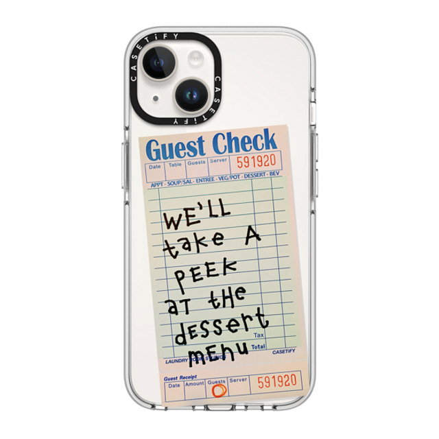 Laundry Room Studios x CASETiFY iPhone 14 ケース クリア クリア ケース MagSafe対応 The Dessert Menu Case