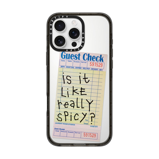 Laundry Room Studios x CASETiFY iPhone 16 Pro Max ケース Typography ブラック インパクトケース The Other Like Really Spicy Case Father's Day Laundry Room Studios x CASETiFY iPhone 16 Pro Max ケース Typography ブラック インパクトケース The Other Like Really Spicy Case Father's Day