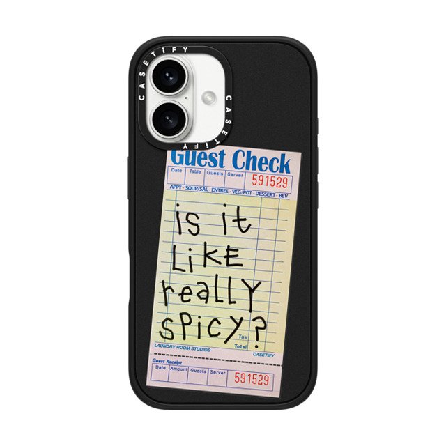 Laundry Room Studios x CASETiFY iPhone 16 ケース Typography マットブラック インパクトケース MagSafe対応 The Other Like Really Spicy Case Father's Day Laundry Room Studios x CASETiFY iPhone 16 ケース Typography マットブラック インパクトケース MagSafe対応 The Other Like Really Spicy Case Father's Day