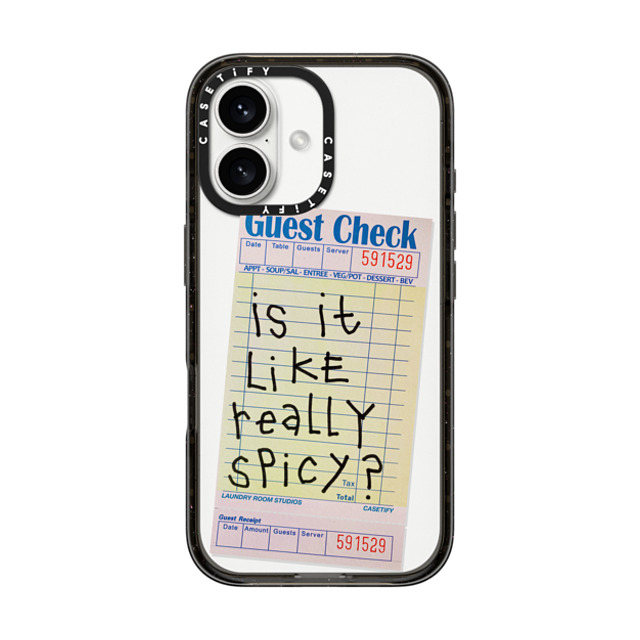 Laundry Room Studios x CASETiFY iPhone 16 ケース Typography ブラック インパクトケース The Other Like Really Spicy Case Father's Day Laundry Room Studios x CASETiFY iPhone 16 ケース Typography ブラック インパクトケース The Other Like Really Spicy Case Father's Day