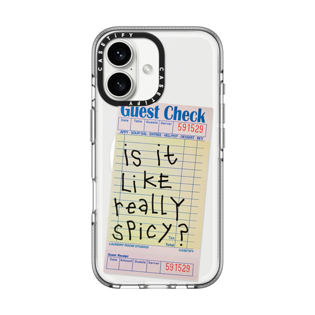 Laundry Room Studios x CASETiFY iPhone 16 ケース Typography クリア クリア ケース MagSafe対応 The Other Like Really Spicy Case Father's Day Laundry Room Studios x CASETiFY iPhone 16 ケース Typography クリア クリア ケース MagSafe対応 The Other Like Really Spicy Case Father's Day