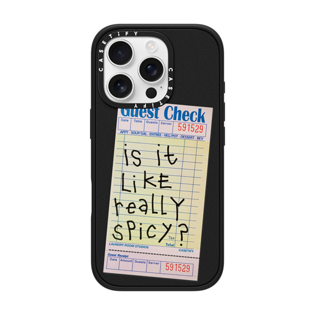 Laundry Room Studios x CASETiFY iPhone 16 Pro ケース Typography マットブラック インパクトケース MagSafe対応 The Other Like Really Spicy Case Father's Day Laundry Room Studios x CASETiFY iPhone 16 Pro ケース Typography マットブラック インパクトケース MagSafe対応 The Other Like Really Spicy Case Father's Day