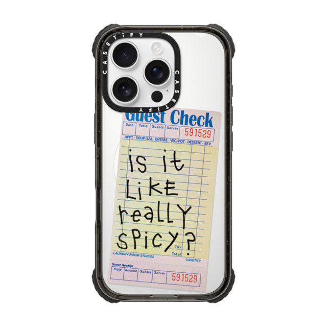Laundry Room Studios x CASETiFY iPhone 16 Pro ケース Typography ブラック ウルトラ インパクトケース MagSafe 対応 The Other Like Really Spicy Case Father's Day Laundry Room Studios x CASETiFY iPhone 16 Pro ケース Typography ブラック ウルトラ インパクトケース MagSafe 対応 The Other Like Really Spicy Case Father's Day