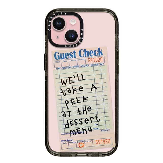 Laundry Room Studios x CASETiFY iPhone 15 ケース ブラック インパクトケース The Dessert Menu Case