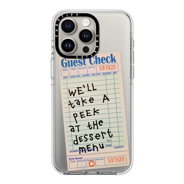 Laundry Room Studios x CASETiFY iPhone 15 Pro Max ケース クリア クリア ケース MagSafe対応 The Dessert Menu Case