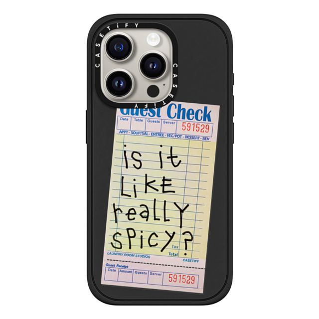 Laundry Room Studios x CASETiFY iPhone 15 Pro ケース Typography マットブラック インパクトケース MagSafe対応 The Other Like Really Spicy Case Father's Day Laundry Room Studios x CASETiFY iPhone 15 Pro ケース Typography マットブラック インパクトケース MagSafe対応 The Other Like Really Spicy Case Father's Day