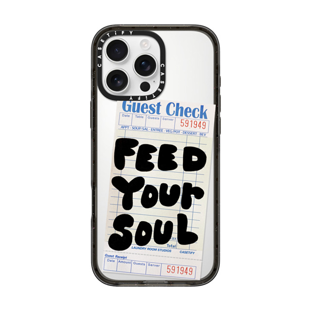 Laundry Room Studios x CASETiFY iPhone 16 Pro Max ケース Typography ブラック インパクトケース MagSafe対応 The Feed Your Soul Case Father's Day Laundry Room Studios x CASETiFY iPhone 16 Pro Max ケース Typography ブラック インパクトケース MagSafe対応 The Feed Your Soul Case Father's Day