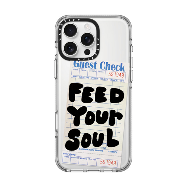 Laundry Room Studios x CASETiFY iPhone 16 Pro Max Case Typography Clear Clear Case MagSafe Compatible The Feed Your Soul Case Mother's Day Laundry Room Studios x CASETiFY iPhone 16 Pro Max Case Typography Clear Clear Case MagSafe Compatible The Feed Your Soul Case Mother's Day