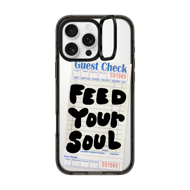 Laundry Room Studios x CASETiFY iPhone 16 Pro Max ケース Typography ブラック インパクトリングスタンドケース MagSafe対応 The Feed Your Soul Case Father's Day Laundry Room Studios x CASETiFY iPhone 16 Pro Max ケース Typography ブラック インパクトリングスタンドケース MagSafe対応 The Feed Your Soul Case Father's Day