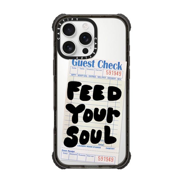Laundry Room Studios x CASETiFY iPhone 16 Pro Max ケース Typography ブラック ウルトラ インパクトケース MagSafe 対応 The Feed Your Soul Case Father's Day Laundry Room Studios x CASETiFY iPhone 16 Pro Max ケース Typography ブラック ウルトラ インパクトケース MagSafe 対応 The Feed Your Soul Case Father's Day