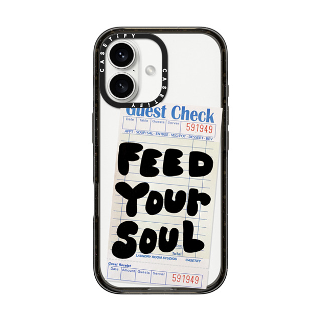 Laundry Room Studios x CASETiFY iPhone 16 ケース ブラック インパクトケース The Feed Your Soul Case