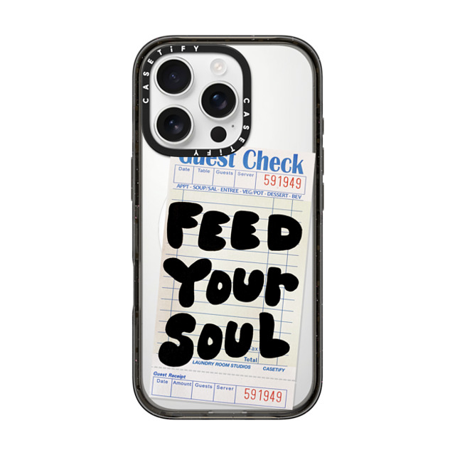 Laundry Room Studios x CASETiFY iPhone 16 Pro Case Typography Black Impact Case MagSafe Compatible The Feed Your Soul Case Mother's Day Laundry Room Studios x CASETiFY iPhone 16 Pro Case Typography Black Impact Case MagSafe Compatible The Feed Your Soul Case Mother's Day