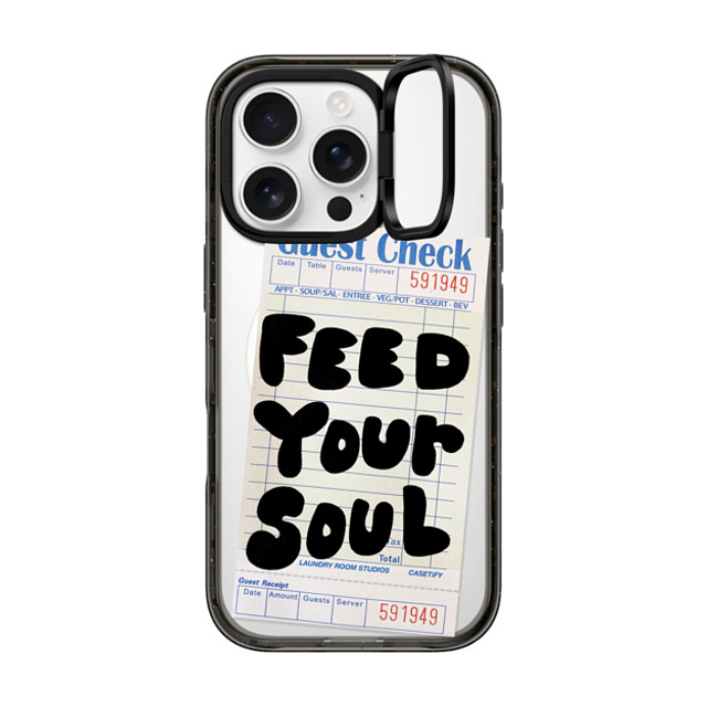 Laundry Room Studios x CASETiFY iPhone 16 Pro ケース Typography ブラック インパクトリングスタンドケース MagSafe対応 The Feed Your Soul Case Father's Day Laundry Room Studios x CASETiFY iPhone 16 Pro ケース Typography ブラック インパクトリングスタンドケース MagSafe対応 The Feed Your Soul Case Father's Day