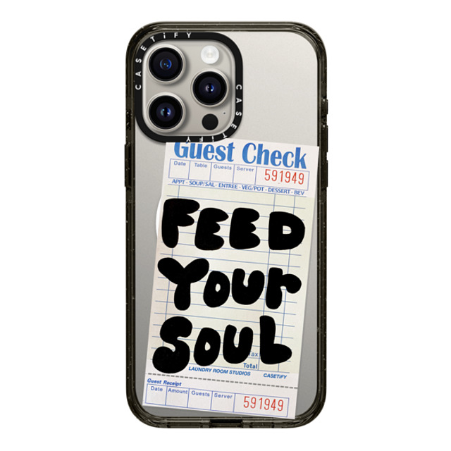 Laundry Room Studios x CASETiFY iPhone 15 Pro Max ケース Typography ブラック インパクトケース MagSafe対応 The Feed Your Soul Case Father's Day Laundry Room Studios x CASETiFY iPhone 15 Pro Max ケース Typography ブラック インパクトケース MagSafe対応 The Feed Your Soul Case Father's Day