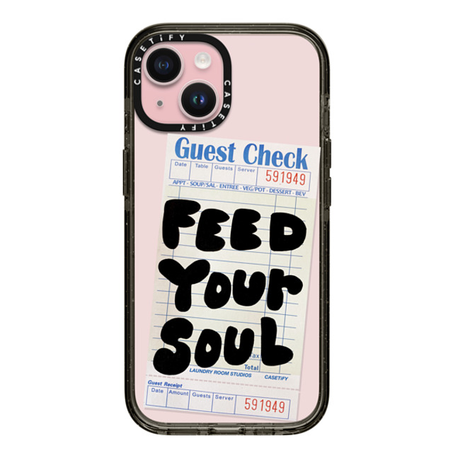 Laundry Room Studios x CASETiFY iPhone 15 ケース Typography ブラック インパクトケース The Feed Your Soul Case Father's Day Laundry Room Studios x CASETiFY iPhone 15 ケース Typography ブラック インパクトケース The Feed Your Soul Case Father's Day