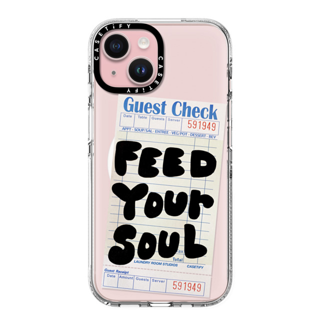 Laundry Room Studios x CASETiFY iPhone 15 Case Typography Clear Clear Case MagSafe Compatible The Feed Your Soul Case Mother's Day Laundry Room Studios x CASETiFY iPhone 15 Case Typography Clear Clear Case MagSafe Compatible The Feed Your Soul Case Mother's Day