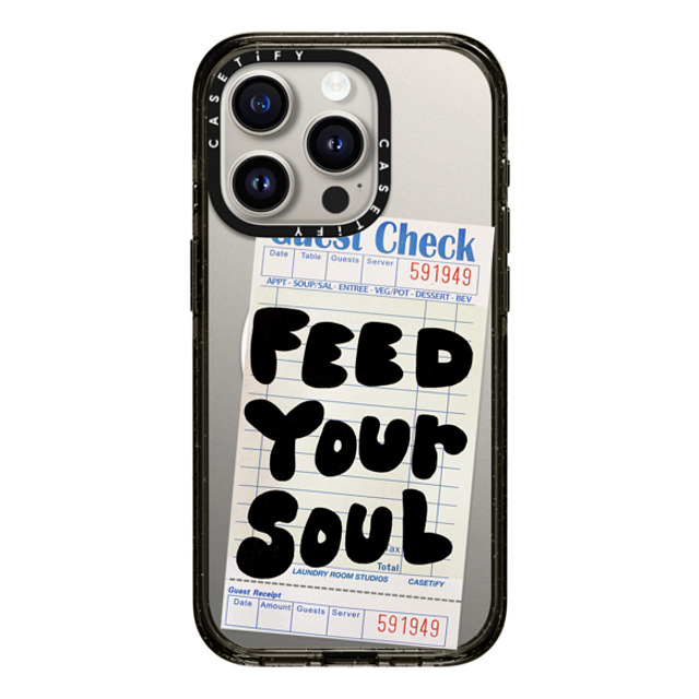 Laundry Room Studios x CASETiFY iPhone 15 Pro Case Typography Black Impact Case MagSafe Compatible The Feed Your Soul Case Mother's Day Laundry Room Studios x CASETiFY iPhone 15 Pro Case Typography Black Impact Case MagSafe Compatible The Feed Your Soul Case Mother's Day
