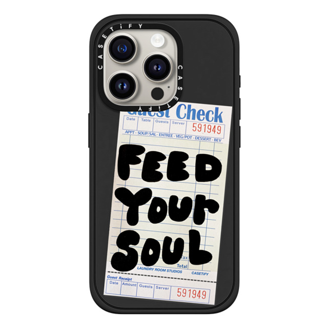 Laundry Room Studios x CASETiFY iPhone 15 Pro ケース Typography マットブラック インパクトケース MagSafe対応 The Feed Your Soul Case Father's Day Laundry Room Studios x CASETiFY iPhone 15 Pro ケース Typography マットブラック インパクトケース MagSafe対応 The Feed Your Soul Case Father's Day