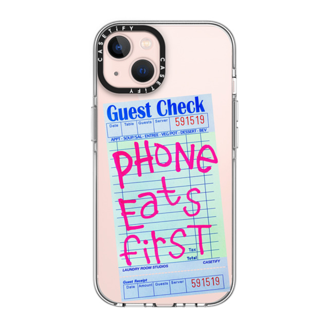 Laundry Room Studios x CASETiFY iPhone 13 ケース クリア クリア ケース MagSafe対応 The Other Phone Eats First