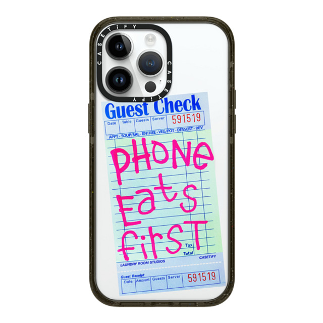 Laundry Room Studios x CASETiFY iPhone 14 Pro Max ケース ブラック インパクトケース MagSafe対応 The Other Phone Eats First