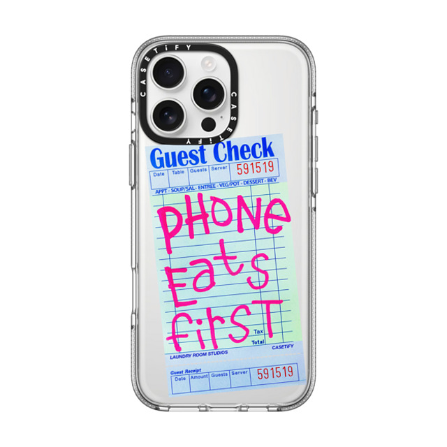 Laundry Room Studios x CASETiFY iPhone 16 Pro Max ケース クリア クリア ケース MagSafe対応 The Other Phone Eats First