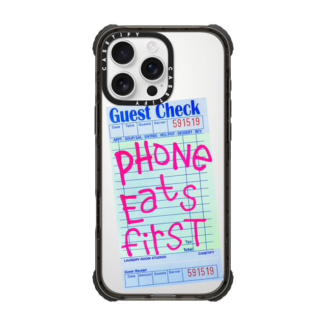 Laundry Room Studios x CASETiFY iPhone 16 Pro Max Case Black ウルトラ インパクトケース MagSafe 対応 The Other Phone Eats First Laundry Room Studios x CASETiFY iPhone 16 Pro Max Case Black ウルトラ インパクトケース MagSafe 対応 The Other Phone Eats First