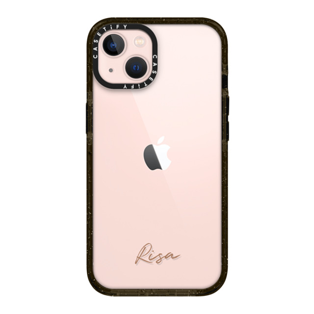 CASETiFY iPhone 13 ケース ブラック インパクトケース Customization - (Risa)