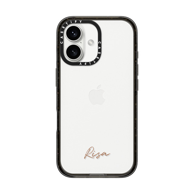 CASETiFY iPhone 16 ケース ブラック インパクトケース Customization - (Risa)