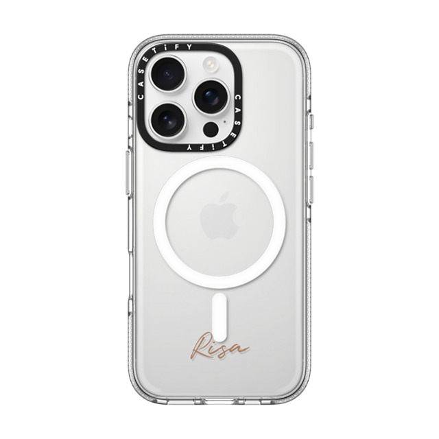 CASETiFY iPhone 16 Pro ケース クリア クリア ケース MagSafe対応 Customization - (Risa)