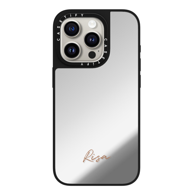 CASETiFY iPhone 15 Pro Case Silver on Black ミラーケース MagSafe対応 Customization - (Risa) CASETiFY iPhone 15 Pro Case Silver on Black ミラーケース MagSafe対応 Customization - (Risa)