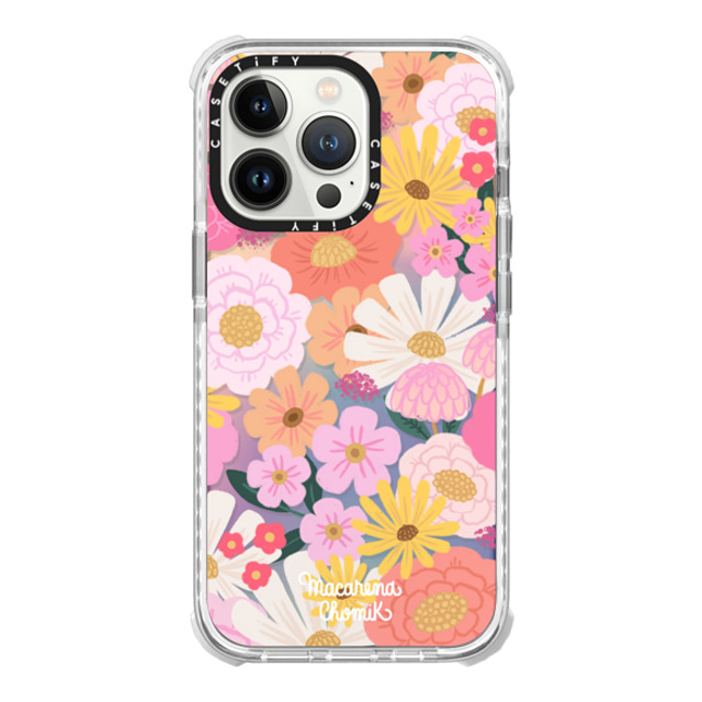 Macarena Chomik x CASETiFY iPhone 13 Pro Case オーロラ (レインボー) ウルトラインパクトケース Floral Joy by Macarena Chomik