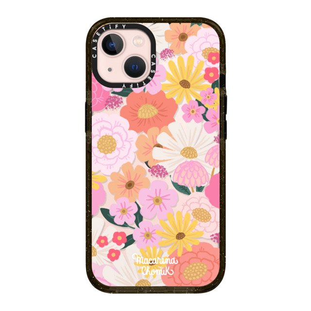 Macarena Chomik x CASETiFY iPhone 13 ケース ブラック インパクトケース Floral Joy by Macarena Chomik