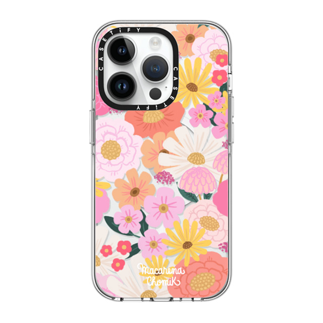 Macarena Chomik x CASETiFY iPhone 14 Pro ケース クリア クリア ケース MagSafe対応 Floral Joy by Macarena Chomik