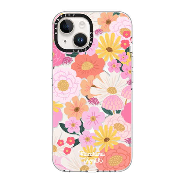 Macarena Chomik x CASETiFY iPhone 14 ケース クリア クリア ケース MagSafe対応 Floral Joy by Macarena Chomik