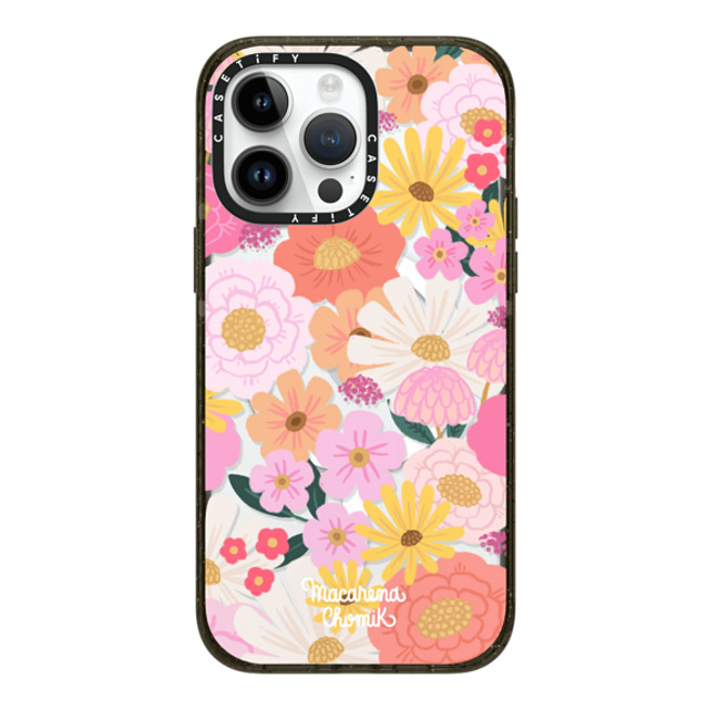 Macarena Chomik x CASETiFY iPhone 14 Pro Max ケース ブラック インパクトケース MagSafe対応 Floral Joy by Macarena Chomik