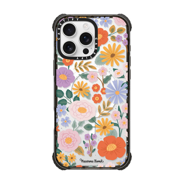 Macarena Chomik x CASETiFY iPhone 16 Pro Max Case Floral,Cartoon Black ウルトラ インパクトケース MagSafe 対応 Spring Blooms by Macarena Chomik Father's Day Macarena Chomik x CASETiFY iPhone 16 Pro Max Case Floral,Cartoon Black ウルトラ インパクトケース MagSafe 対応 Spring Blooms by Macarena Chomik Father's Day