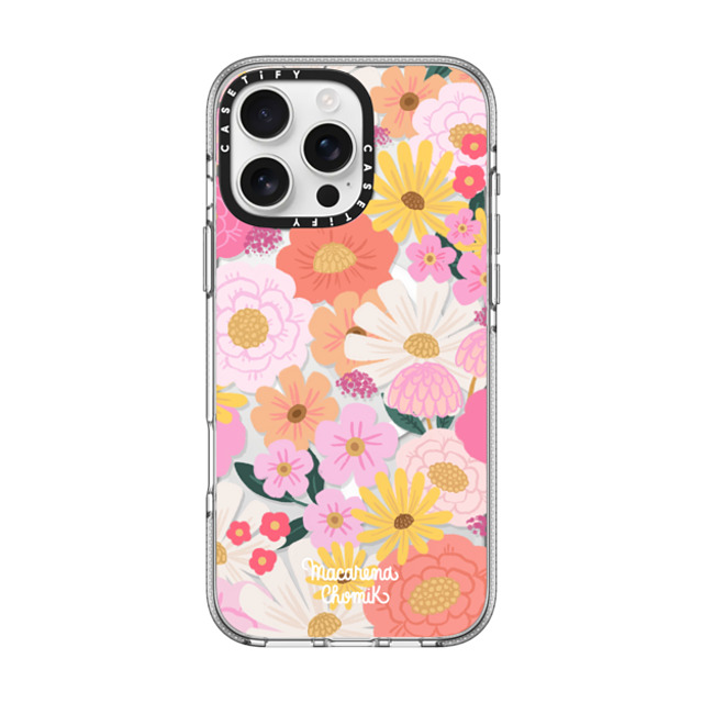 Macarena Chomik x CASETiFY iPhone 16 Pro Max ケース クリア クリア ケース MagSafe対応 Floral Joy by Macarena Chomik